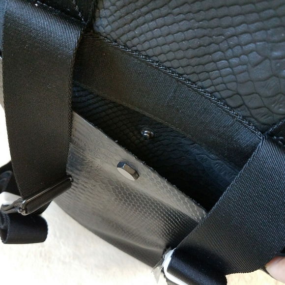 Ampersand as Apostrophe Black Python Backpack Tote main image 6